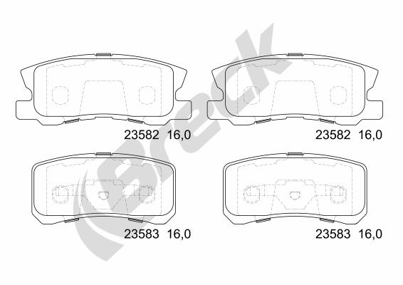 Set placute frana,frana disc 23582 00 702 00 BRECK